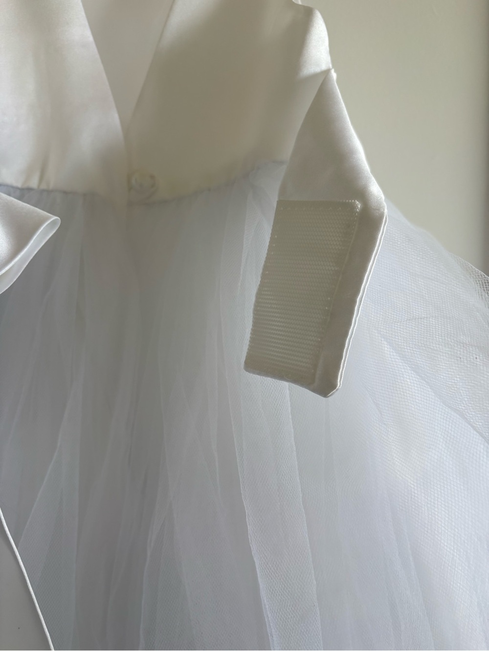White Flower Girl Tulle Dress - Picture 7 of 11
